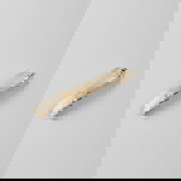 Narrow Hair Clip in 6cm Vanilla Handmade French Hair Accessories at Tegen Accessories