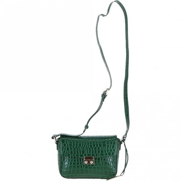 Ashwood 'Elegance' Croc Embossed Leather Cross Body Bag: C-50