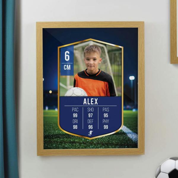 Personalised Photo Upload Framed Football Print - product in use