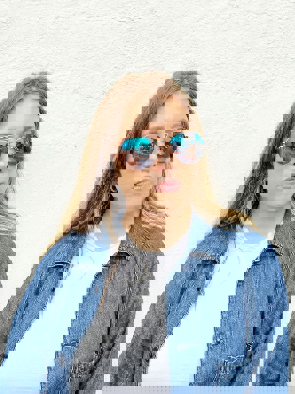 SVNX Aviator Sunglasses With Mirror Lenses