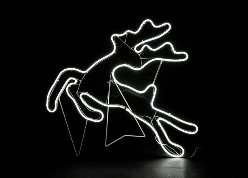 Jumping Reindeer Neon Effect Rope Light Silhouette with 90 Cool White LEDs for Indoor and Outdoor Display image 8