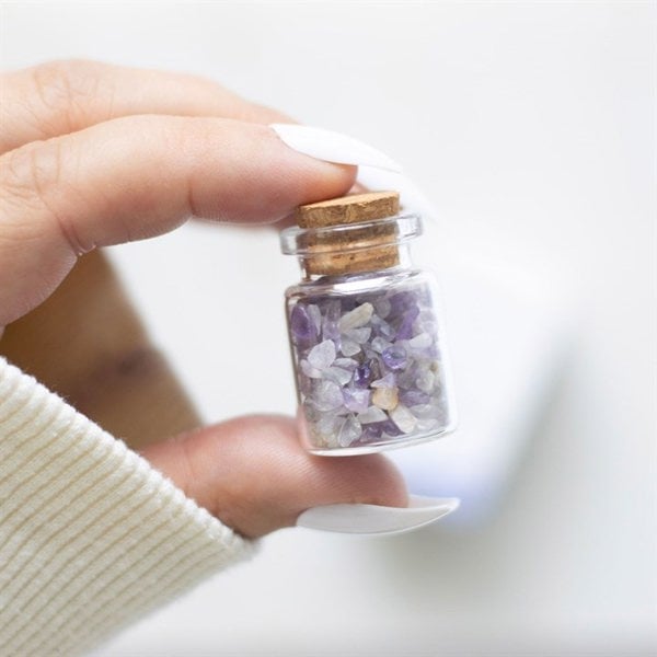 Serano Jar of Calm Amethyst Crystal in a Matchbox