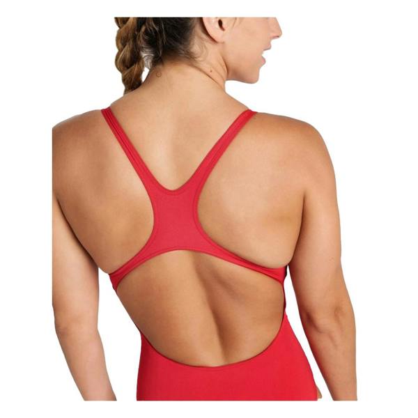 Arena Womens/Ladies Pro Solid Swimming One Piece Swimsuit - Red/White - 