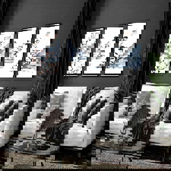 Japanese cherry blossom tree | set of 3 framed wall art