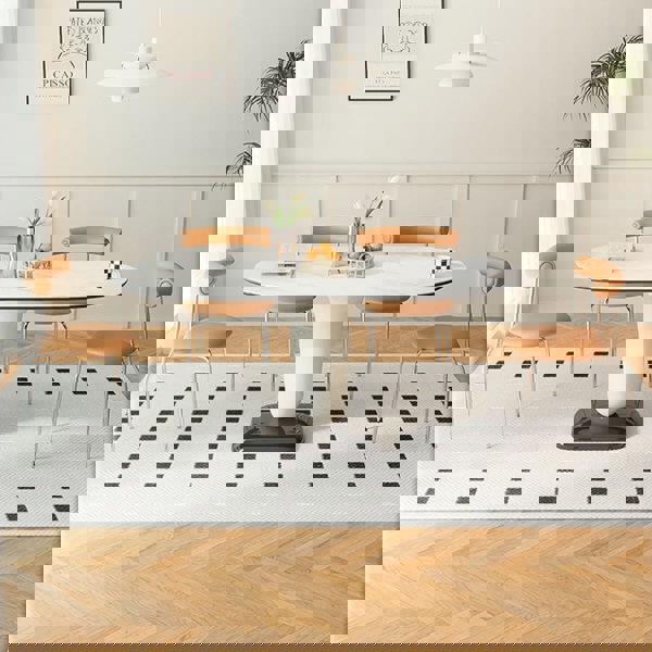 Elmer Dining Table, White Top, Oval-Rit Concept-Rit Concept