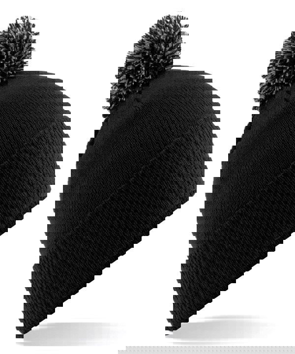 Beechfield Unisex Beechfield Snowstar Rib Knit Acrylic Pom Beanie {BC450}