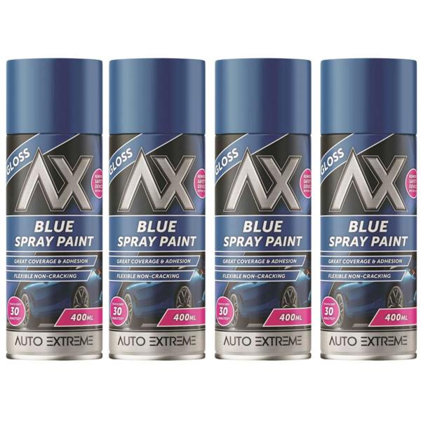 Auto Extreme 4X Auto Extreme Blue Gloss Spray Paint 400ml