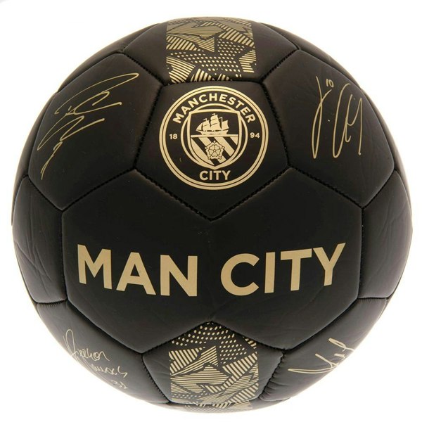 Manchester City FC Phantom Signature Football - Black/Gold