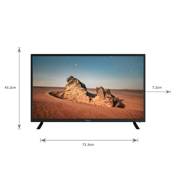 EMtronics 32" LED TV with Built-in DVD Player - Black