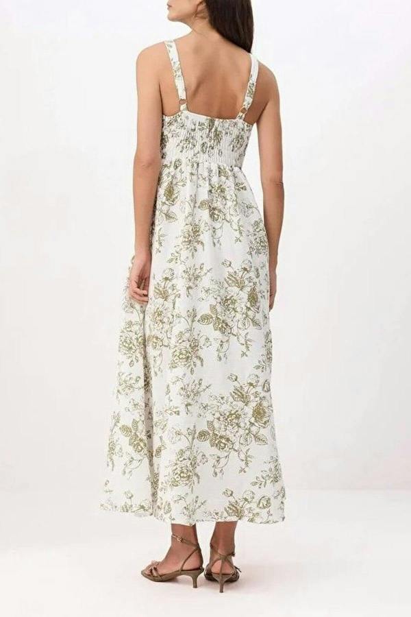 WOVCOR Linen-Look Woven Dress