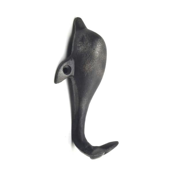 Cast Iron Dolphin Shaped Decorative Wall Hook