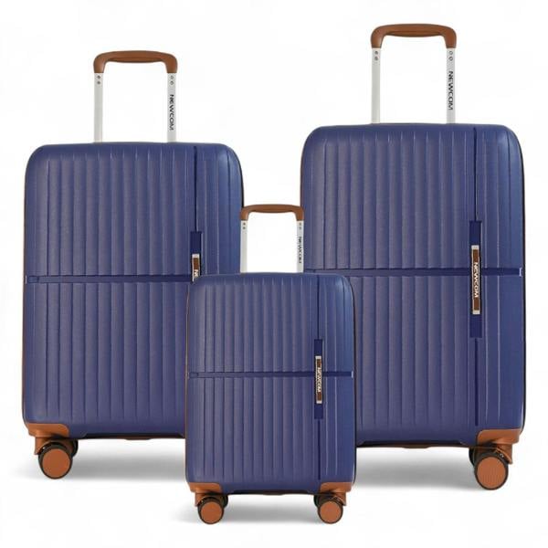 Infinity Luggage Strong Hard Shell Suitcase Set 8 Wheel Cabin Luggage Holiday Travel Case