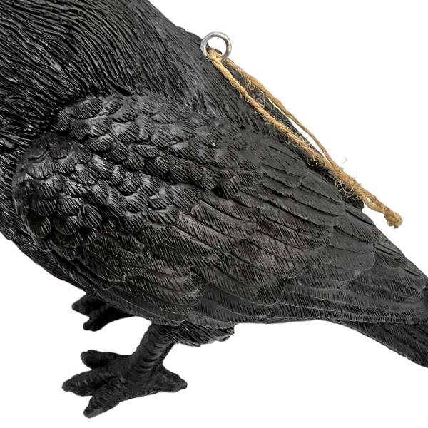 Farmwood Black Crow Bird Garden Ornament