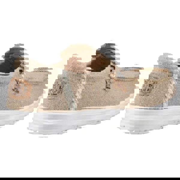 HEYDUDE Mikka Jute Linen Men's Irish Cream Moccasins Shoes