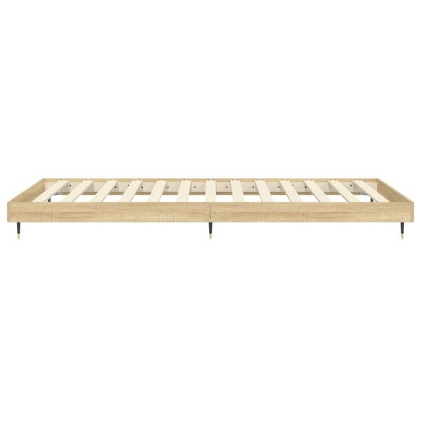 Berkfield Bed Frame Sonoma Oak 75x190 cm 2FT6 Small Single Engineered Wood