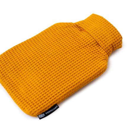 CosyPanda Majestic Mustard 2 Litre Waffle Hot Water Bottle