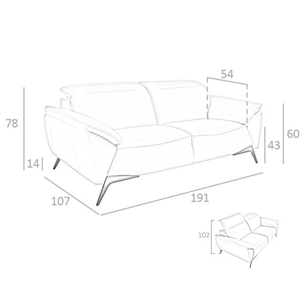 Angel Cerdá Taupe leather sofa 6131/6132