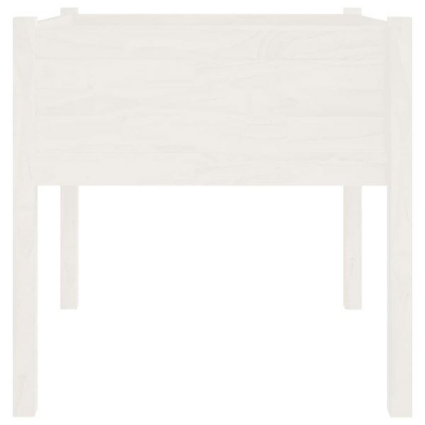 Berkfield Garden Planter White 70x70x70 cm Solid Pinewood