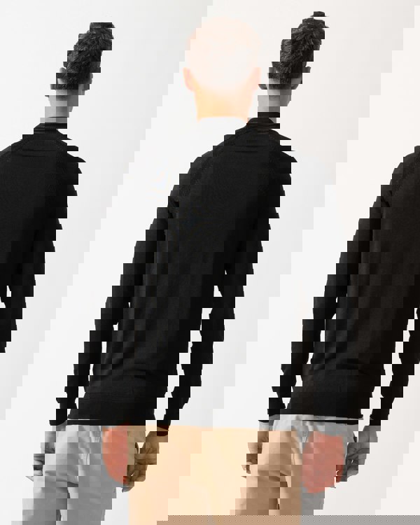 HUGO Sayford Mens 1/4 Zip Jumper - Black 001