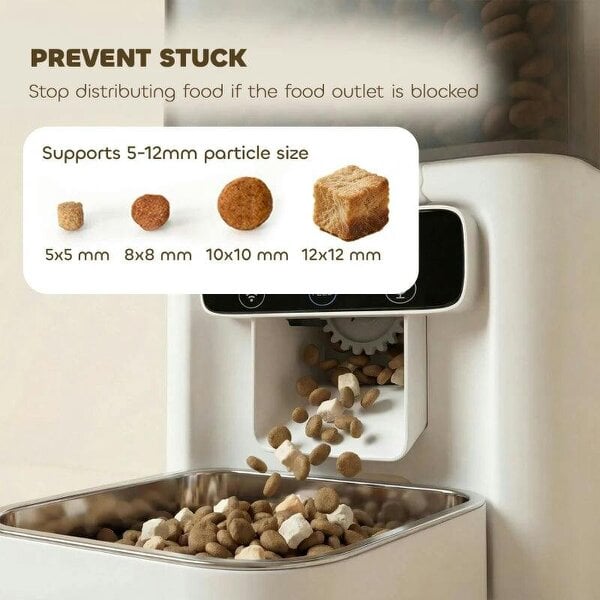 Automatic Cat Feeder, 4.5L WiFi Cat Food Dispenser with Timer, Programmable 1-10 Meals, Auto Pet Feeder
