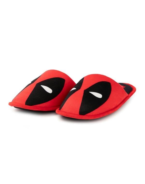 Marvel Mens Red Deadpool Mule Slippers