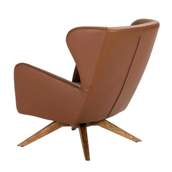 Angel Cerdá Brown Leatherette Swivel Armchair 5038