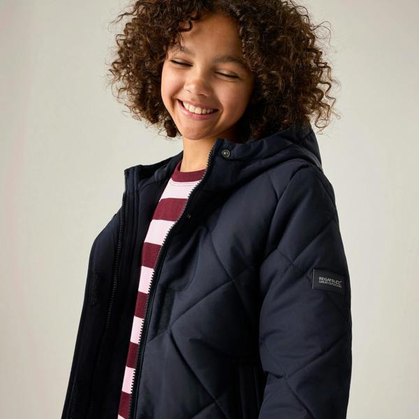 Regatta Childrens/Kids Elryse Quilted Padded Jacket - Navy - 
