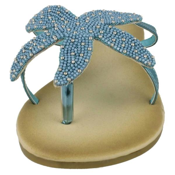 Savannah Ladies Savannah Beaded Starfish Toe Post Sandals