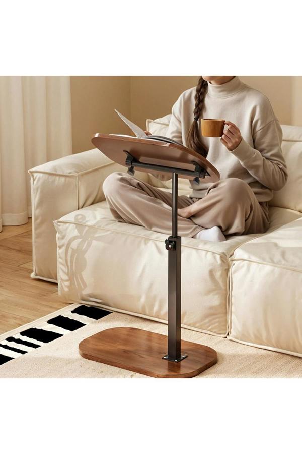 Living and Home Height Adjustable C-Shape Overbed Table