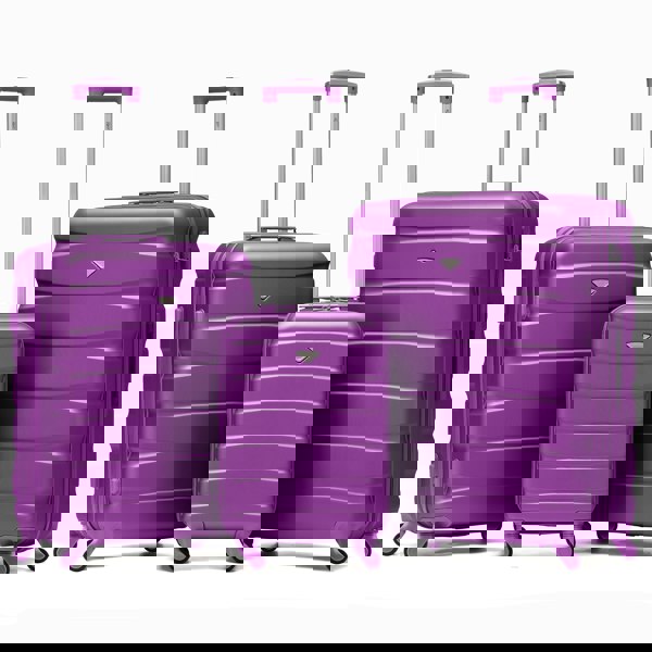 Flight Knight Set of 3 Hard Shell Suitcase Cabin & Check in Cases with TSA Lock