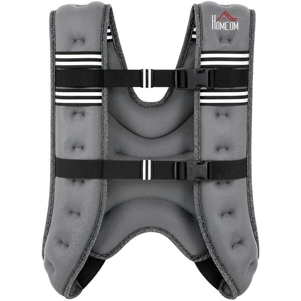 8KG Weighted Vest, Running Weight Vest with Adjustable Strap, Convenient Pocket and Reflective Strips for Men and Women