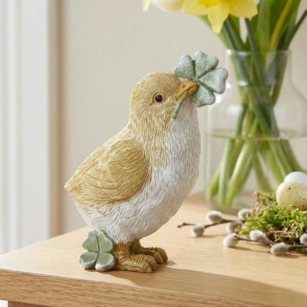 Garden Greatness Springtime Chick With 4-Leaf Clover Ornament