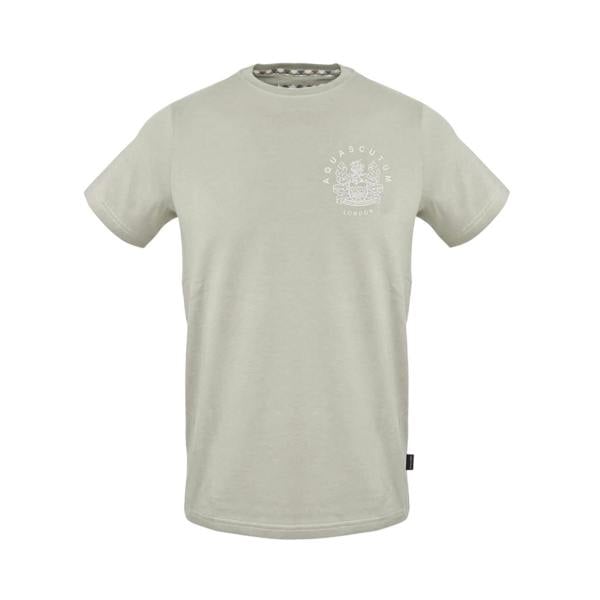 Aquascutum Mens Plain Logo T-Shirt - Grey - 