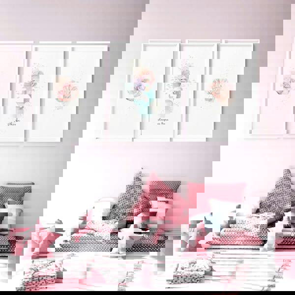 Bedroom Mermaid Decorations | Set of 3 wall art prints