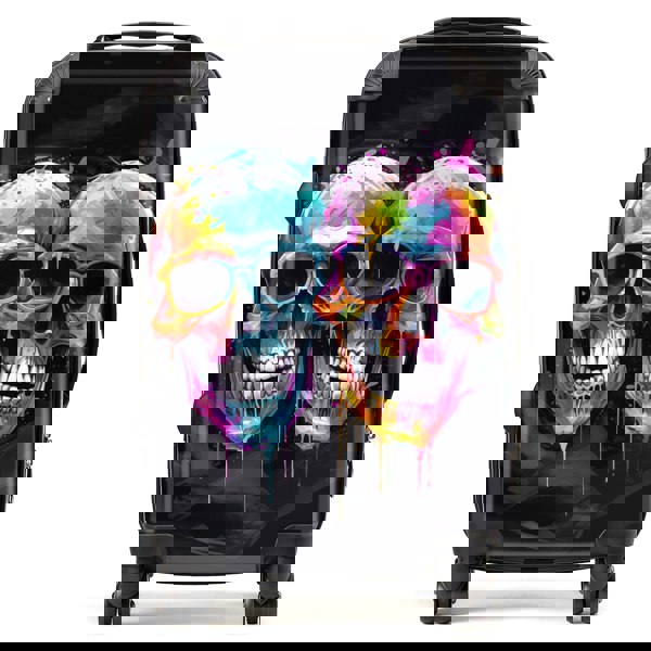 Warren Reed Splashart Happy Skeletons In Glasses Suitcase