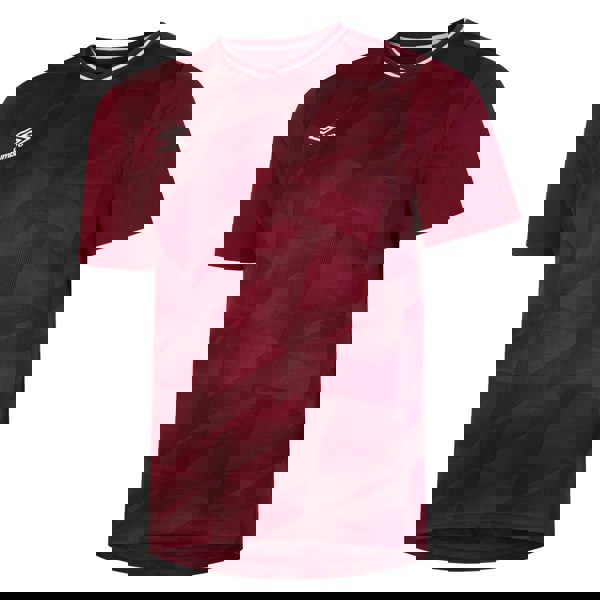 Umbro Mens Triassic Logo Short-Sleeved Jersey - Claret Red/Tawny Port