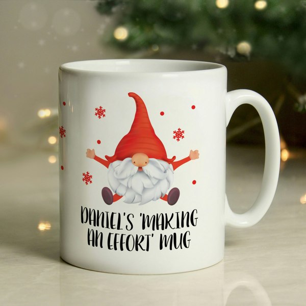 Personalised Memento Company Personalised Red Gonk Christmas Mug