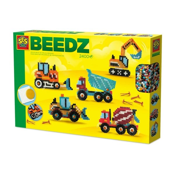 SES Creative Iron on Beads - Constructions trucks