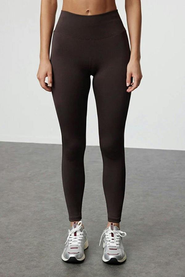 WOVCOR Extra-Compensating Knit Sports Leggings with Wide Waist Elastic