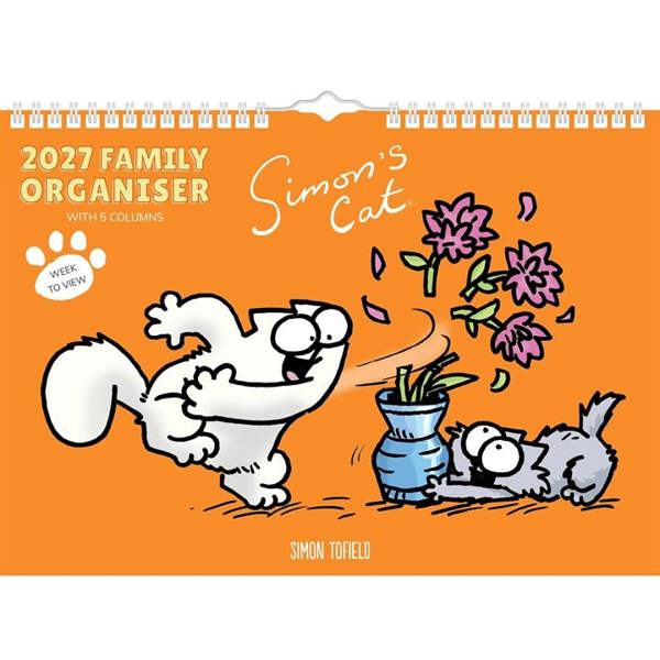 Simon's Cat A4 Family Planner 2027, Family Planners, Week To View, Humour, Gift