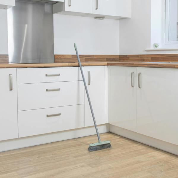 JVL Angled Sweeping Brush With Hard Bristles - Grey