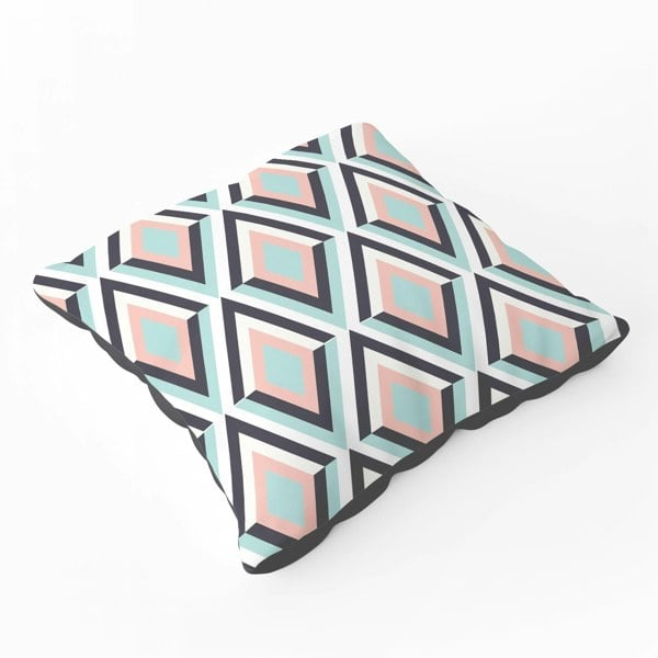 Warren Reed Zig Zag Abstract Pattern Floor Cushion