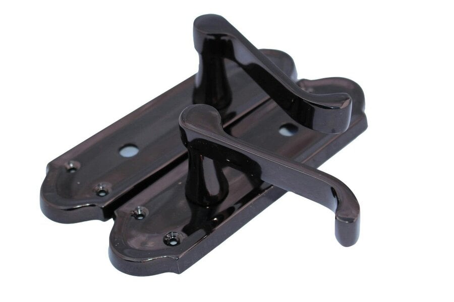EDH Door Hardware Black Nickel Door Handles - Askworth Internal Door Handle Set for Internal Doors