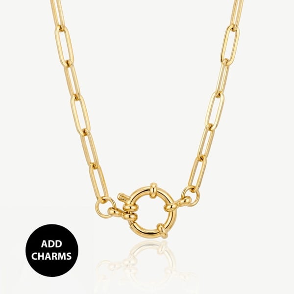 MUCHV Link Chain Necklace For Charms (Q-Clasp)