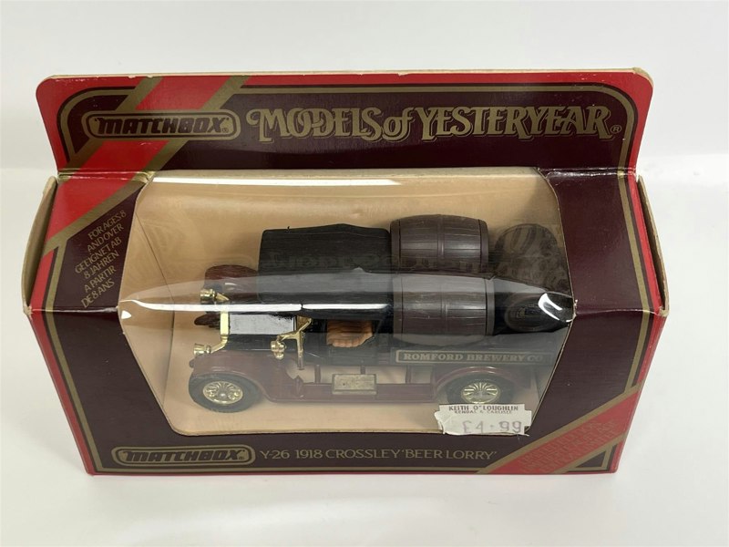 MCSlots Crossley Beer Lorry 1918 Romford Brewery Company 1:47 Models of Yesteryear Matchbox Y26D S6