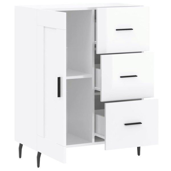 Berkfield Sideboard High Gloss White 69.5x34x90 cm Engineered Wood