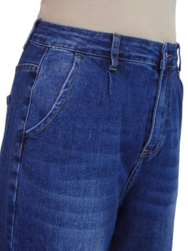 Paulo Due Women's High Waist Balloon Barrel Leg Stretch Denim Jeans