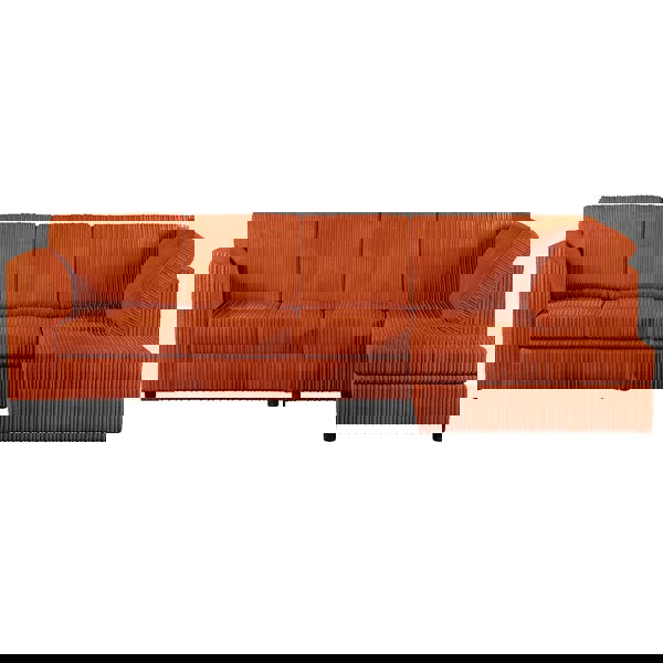 Furnishings For Less Luxor Full Cord Fabric 5 Seater Corner Sofa Full Back