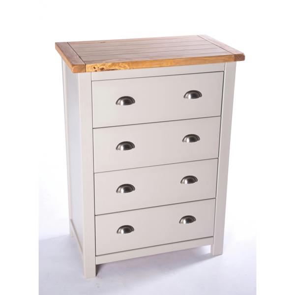 Cabinet Bits Argenta 4 Drawer Chest of Drawers Chrome Cup Handle