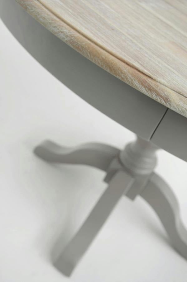 Statement Furniture Florence Large Pedestal Dining Table with Hidden Drawers 120cm